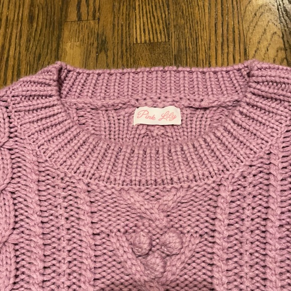 Pink Lily Knit Sweater - Picture 4 of 4